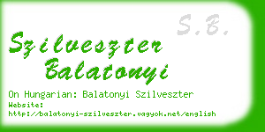 szilveszter balatonyi business card